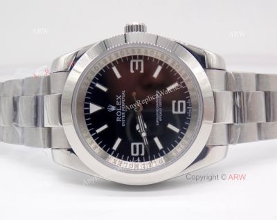 Rolex Explorer Men 40mm Watch Black Face Stainless Steel Replica Watch